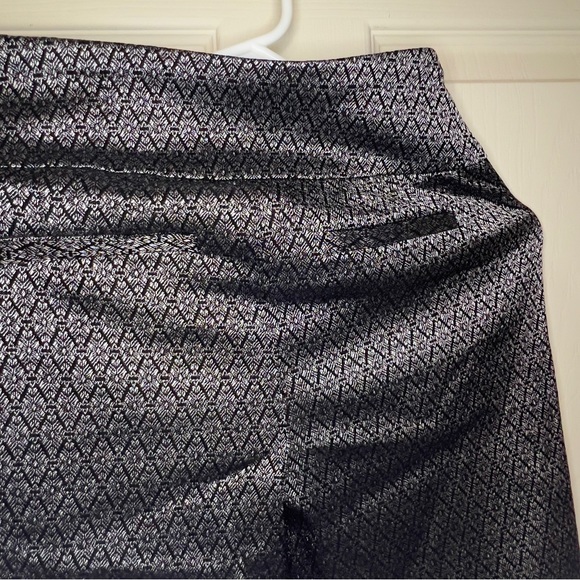 Women's Metallic Black Pattern Pants like new. Worn twice. - Picture 6 of 6